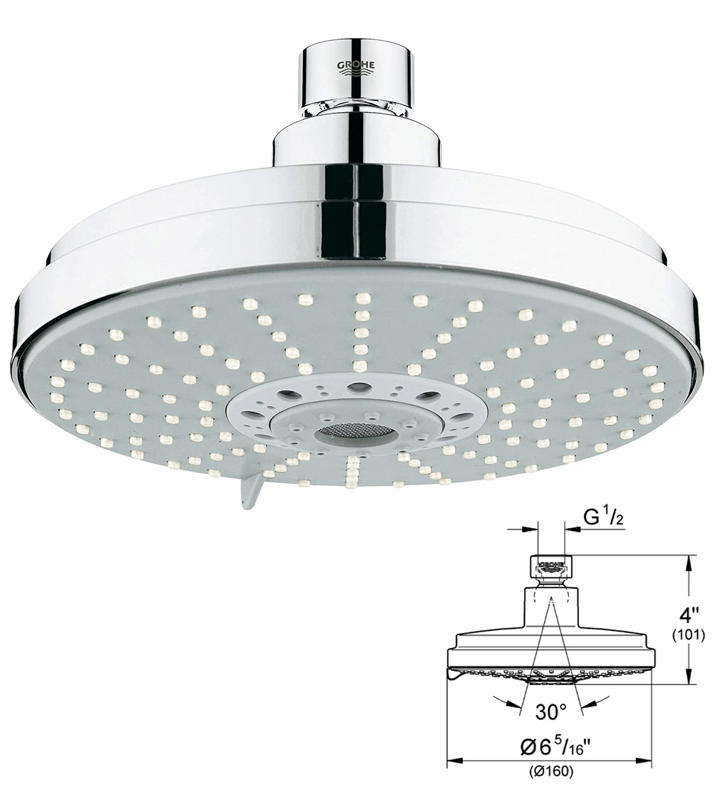 alcachofa de ducha efecto lluvia grohe