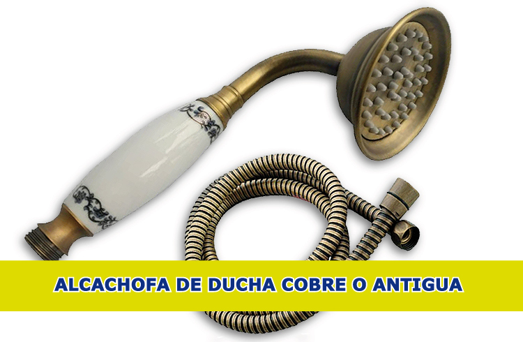 alcachofa ducha cobre o antigua